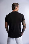 men's black high quality cotton tops