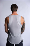 men's grey muscle tank top fitted