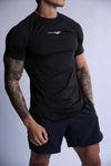 men's black sports tee shirt