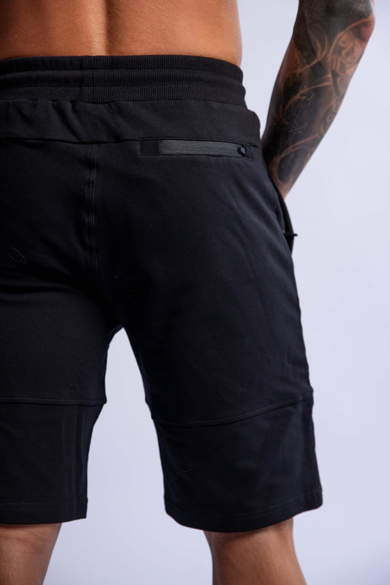men's cotton long shorts zip pockets