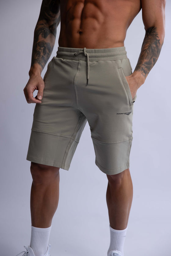 sage slim fitted cotton shorts for men