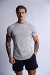 grey fitted T-shirt for men