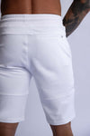 white cotton training shorts for men